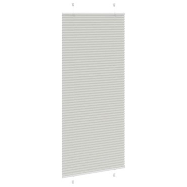vidaXL Πλισέ περσίδα ανοιχτό γκρι 90x200 cm Πλάτος υφάσματος 89,4 cm