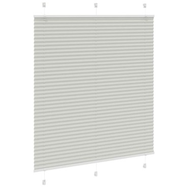 vidaXL Πλισέ περσίδα ανοιχτό γκρι 120x100 cm Πλάτος υφάσματος 119,4 cm