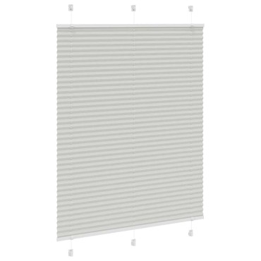 vidaXL Πλισέ περσίδα ανοιχτό γκρι 105x150 cm Πλάτος υφάσματος 104,4 cm