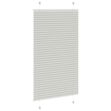 vidaXL Πλισέ περσίδα ανοιχτό γκρι 80x150 cm Πλάτος υφάσματος 79,4 cm