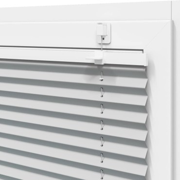 vidaXL Πλισέ περσίδα ανοιχτό γκρι 95x100 cm Πλάτος υφάσματος 94,4 cm
