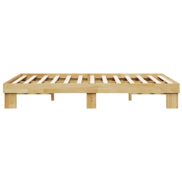 vidaXL Πλαίσιο κρεβατιού χωρίς στρώμα 120x190 cm μασίφ ξύλο δρυς