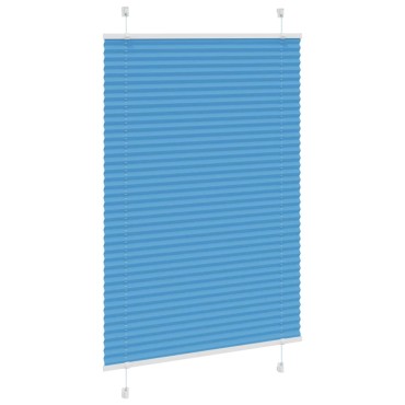 vidaXL Πλισέ περσίδα μπλε 90x150 cm Πλάτος υφάσματος 89,4 cm
