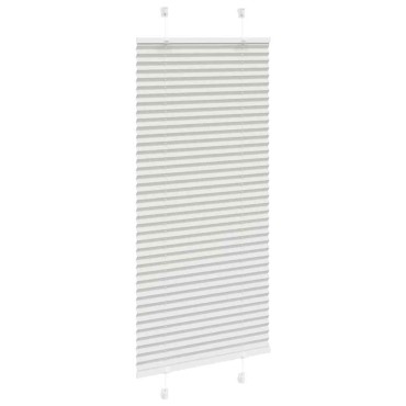 vidaXL Πλισέ περσίδα ανοιχτό γκρι 60x150 cm Πλάτος υφάσματος 59,4 cm