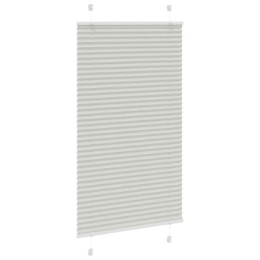 vidaXL Πλισέ περσίδα ανοιχτό γκρι 70x100 cm Πλάτος υφάσματος 69,4 cm