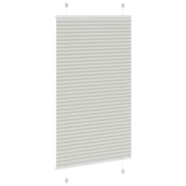 vidaXL Πλισέ περσίδα ανοιχτό γκρι 70x100 cm Πλάτος υφάσματος 69,4 cm