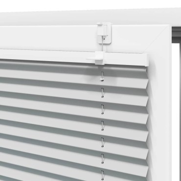 vidaXL Πλισέ περσίδα ανοιχτό γκρι 70x100 cm Πλάτος υφάσματος 69,4 cm