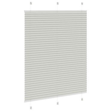 vidaXL Πλισέ περσίδα ανοιχτό γκρι 110x100 cm Πλάτος υφάσματος 109,4 cm