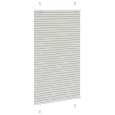 vidaXL Πλισέ περσίδα ανοιχτό γκρι 80x100 cm Πλάτος υφάσματος 79,4 cm