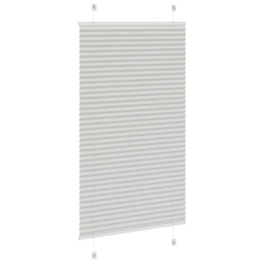 vidaXL Πλισέ περσίδα ανοιχτό γκρι 80x100 cm Πλάτος υφάσματος 79,4 cm