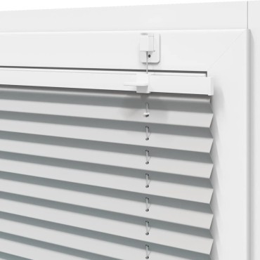 vidaXL Πλισέ περσίδα ανοιχτό γκρι 80x100 cm Πλάτος υφάσματος 79,4 cm