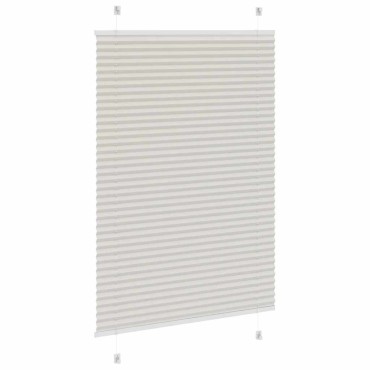 vidaXL Πλισέ περσίδα ανοιχτό γκρι 100x150 cm Πλάτος υφάσματος 99,4 cm