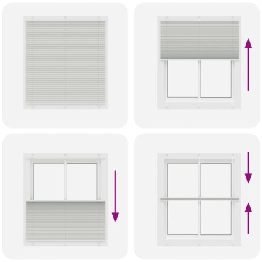 vidaXL Πλισέ περσίδα ανοιχτό γκρι 120x150 cm Πλάτος υφάσματος 119,4 cm