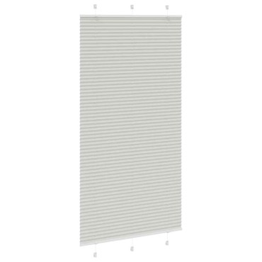 vidaXL Πλισέ περσίδα ανοιχτό γκρι 110x200 cm Πλάτος υφάσματος 109,4 cm