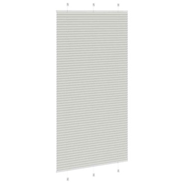 vidaXL Πλισέ περσίδα ανοιχτό γκρι 110x200 cm Πλάτος υφάσματος 109,4 cm