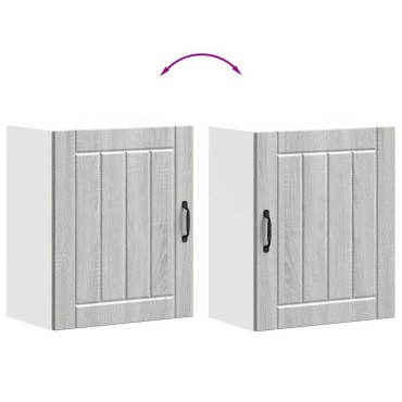 vidaXL Ντουλάπι τοίχου κουζίνας "Lucca" Γκρι Sonoma 50x31x60cm 1 τεμ.