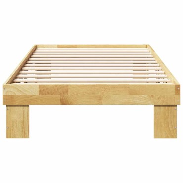 Πλαίσιο κρεβατιού vidaXL χωρίς στρώμα 75x190 cm μασίφ ξύλο δρυς