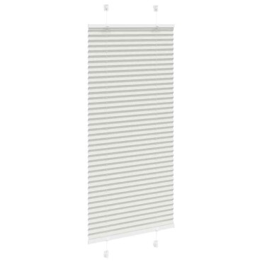 vidaXL Πλισέ περσίδα ανοιχτό γκρι 65x150 cm Πλάτος υφάσματος 64,4 cm