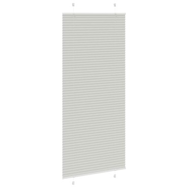 vidaXL Πλισέ περσίδα ανοιχτό γκρι 95x200 cm Πλάτος υφάσματος 94,4 cm