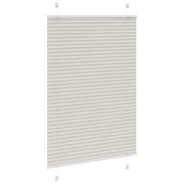 vidaXL Πλισέ περσίδα ανοιχτό γκρι 90x100 cm Πλάτος υφάσματος 89,4 cm