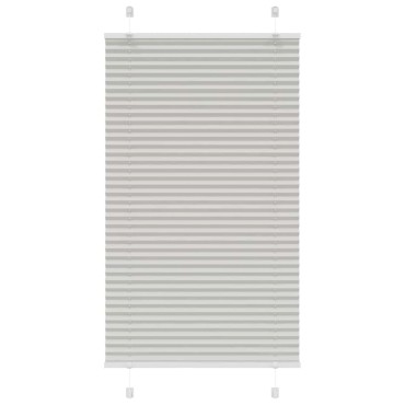 vidaXL Πλισέ περσίδα ανοιχτό γκρι 75x150 cm Πλάτος υφάσματος 74,4 cm