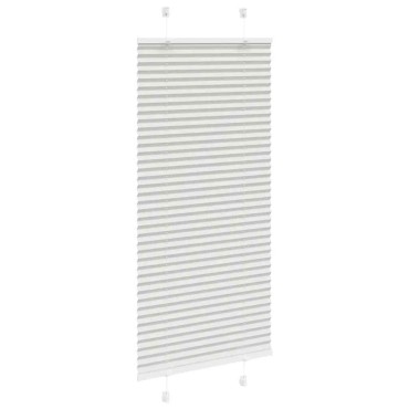 vidaXL Πλισέ περσίδα ανοιχτό γκρι 65x100 cm Πλάτος υφάσματος 64,4 cm