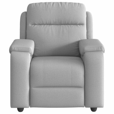vidaXL καρέκλα ανάκλισης μασάζ Cloud Grey Fabric