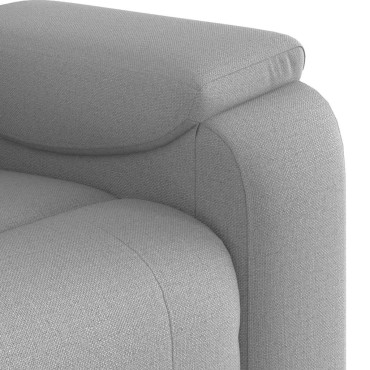vidaXL καρέκλα ανάκλισης μασάζ Cloud Grey Fabric