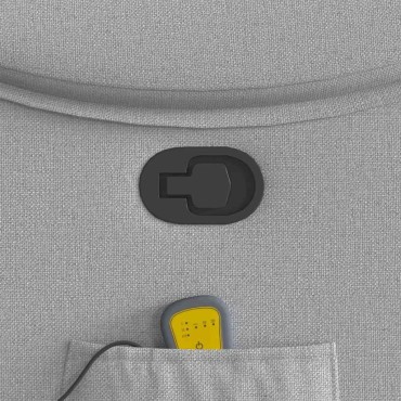 vidaXL καρέκλα ανάκλισης μασάζ Cloud Grey Fabric