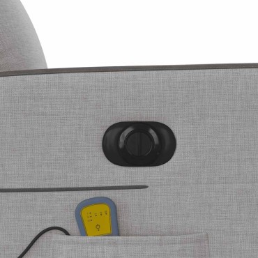 vidaXL Ηλεκτρική καρέκλα ανάκλισης μασάζ Ύφασμα Γκρι σύννεφο 50x54cm