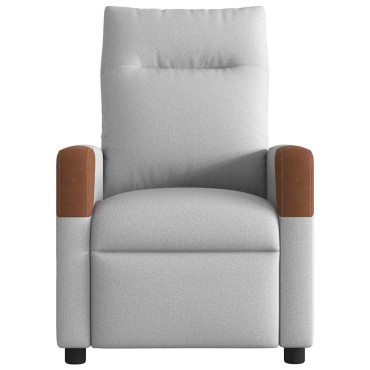 vidaXL καρέκλα ανάκλισης μασάζ Cloud Grey Fabric 50x54cm