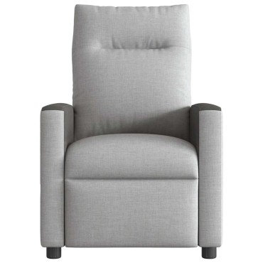vidaXL καρέκλα ανάκλισης μασάζ Cloud Grey Fabric 50x54cm