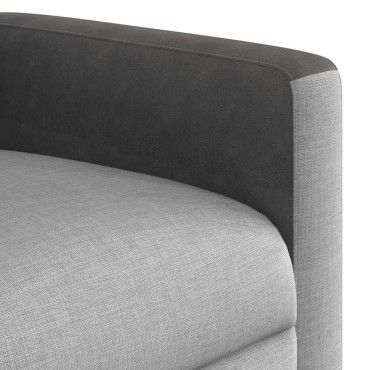 vidaXL καρέκλα ανάκλισης μασάζ Cloud Grey Fabric 50x54cm