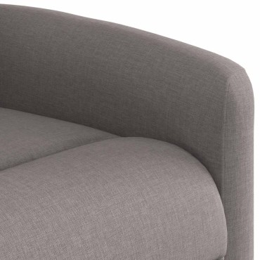 vidaXL Πολυθρόνα Μασάζ Ανακλινόμενη Taupe Υφασμάτινη 1 τεμ.