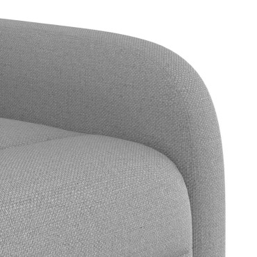 vidaXL καρέκλα ανάκλισης μασάζ Cloud Grey Fabric