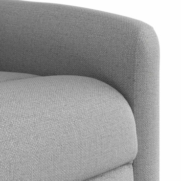 vidaXL καρέκλα ανάκλισης μασάζ Cloud Grey Fabric