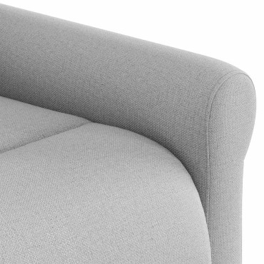 vidaXL καρέκλα ανάκλισης μασάζ Cloud Grey Fabric