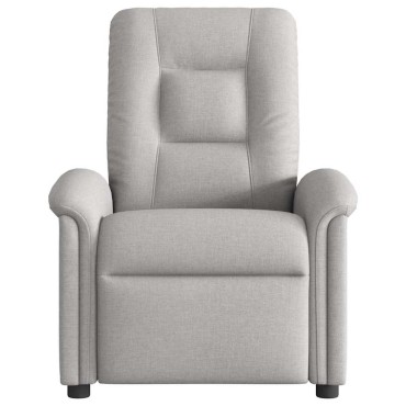 vidaXL καρέκλα ανάκλισης μασάζ Cloud Grey Fabric