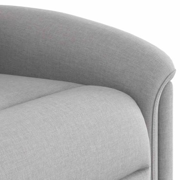 vidaXL καρέκλα ανάκλισης μασάζ Cloud Grey Fabric