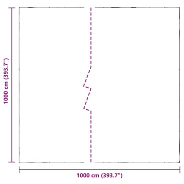 vidaXL Σαφής μουσαμάς με οπές 10x10 m πολυαιθυλένιο