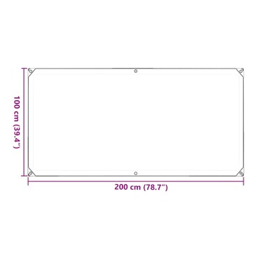 vidaXL Σαφής μουσαμάς με οπές 1x2 m PVC