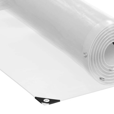 vidaXL Σαφής μουσαμάς με οπές 1x2 m PVC