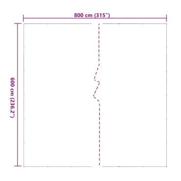 vidaXL σαφής μουσαμάς με τις οπές 6x8 m PVC