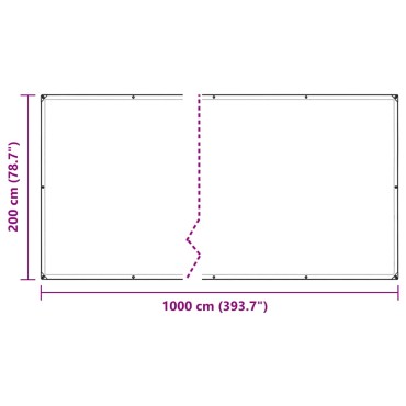 vidaXL Σαφής μουσαμάς με οπές 2x10 m PVC