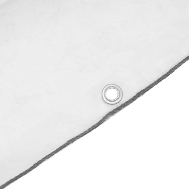 vidaXL Σαφής μουσαμάς με οπές 6x12 m πολυαιθυλένιο