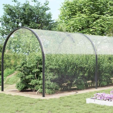 vidaXL Σαφής μουσαμάς με οπές 6x12 m PVC
