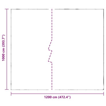 vidaXL Σαφής μουσαμάς με οπές 10x12 m Πολυαιθυλένιο