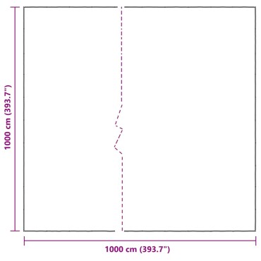 vidaXL Σαφής μουσαμάς με οπές 10x10 m πολυαιθυλένιο