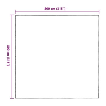 vidaXL Σαφής μουσαμάς με οπές 8x8 m πολυαιθυλένιο