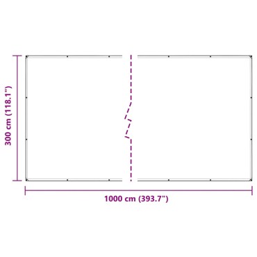 vidaXL Σαφής μουσαμάς με οπές 3x10 m PVC